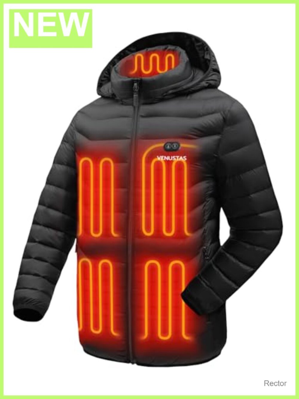Unisex Dual-Control Heated Jacket 6 Zones 20H Warmth Carbon Fiber